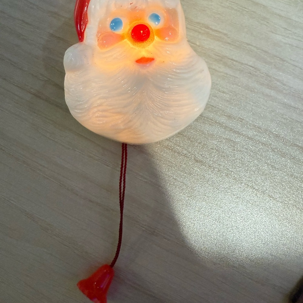 Santa Claus Light-Up Ornament 1960’s